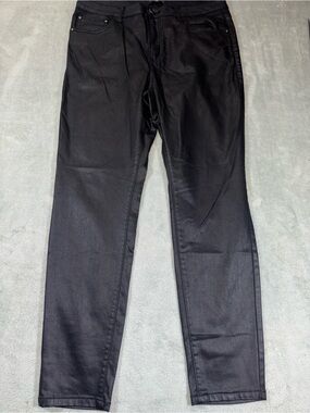 RW&CO. Black Coated High Rise Skinny Pants - Size 32